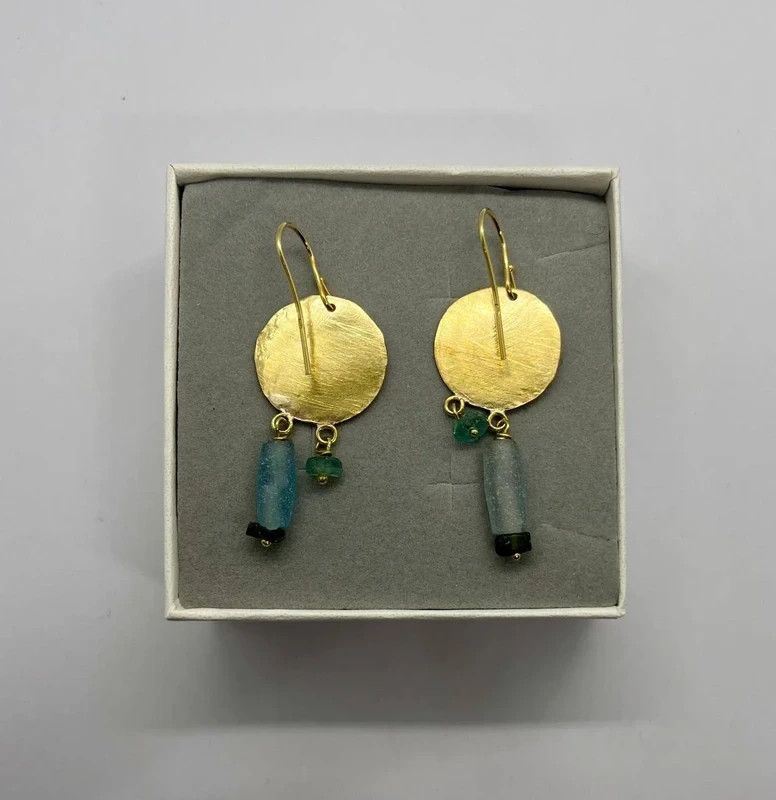Antique Style Craft Earrings – Brass & 925 Silver – Limited Edition