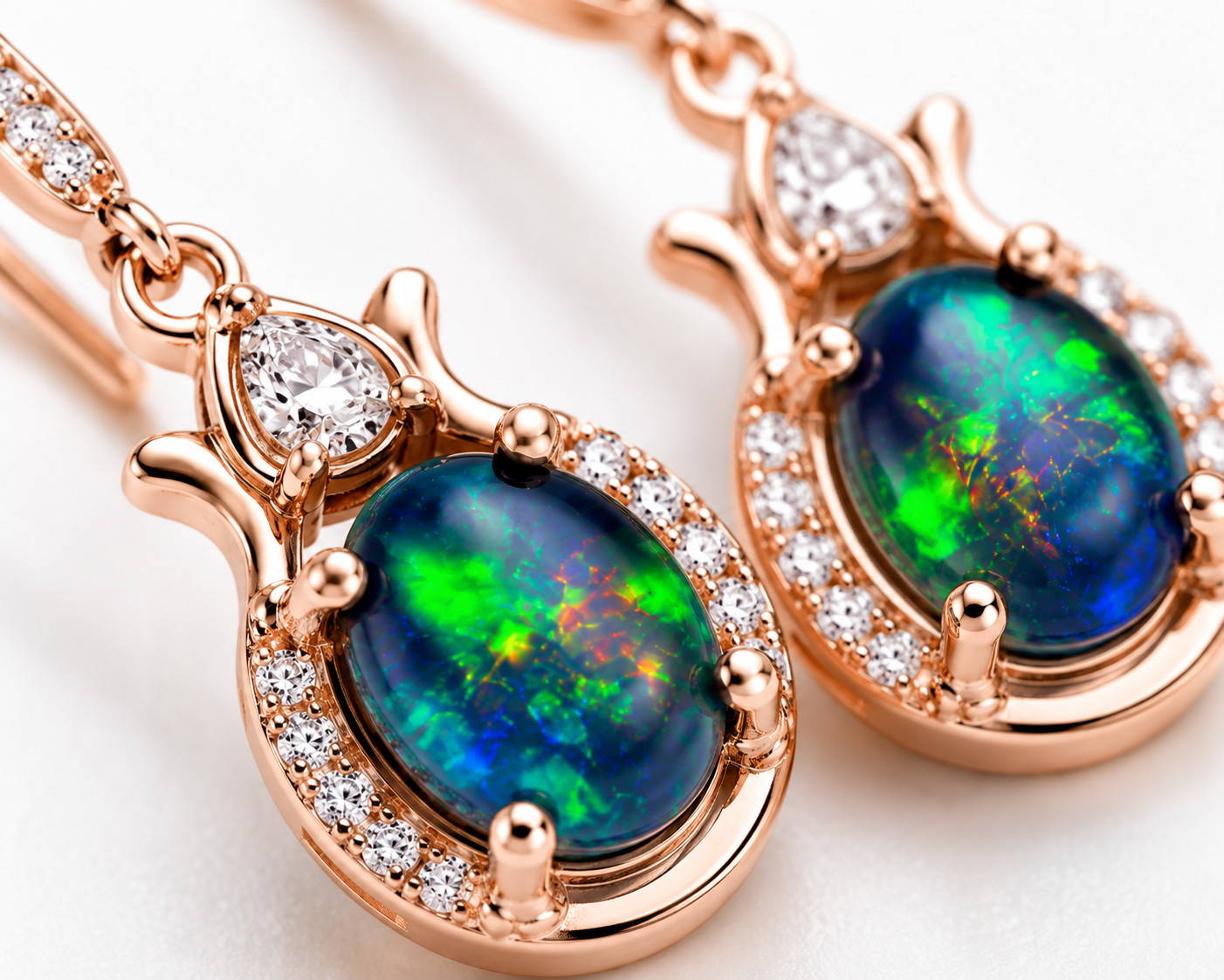 Black Fire Opal Dangle Earrings 6x8mm, 925 Sterling Silver Black Opal Earrings