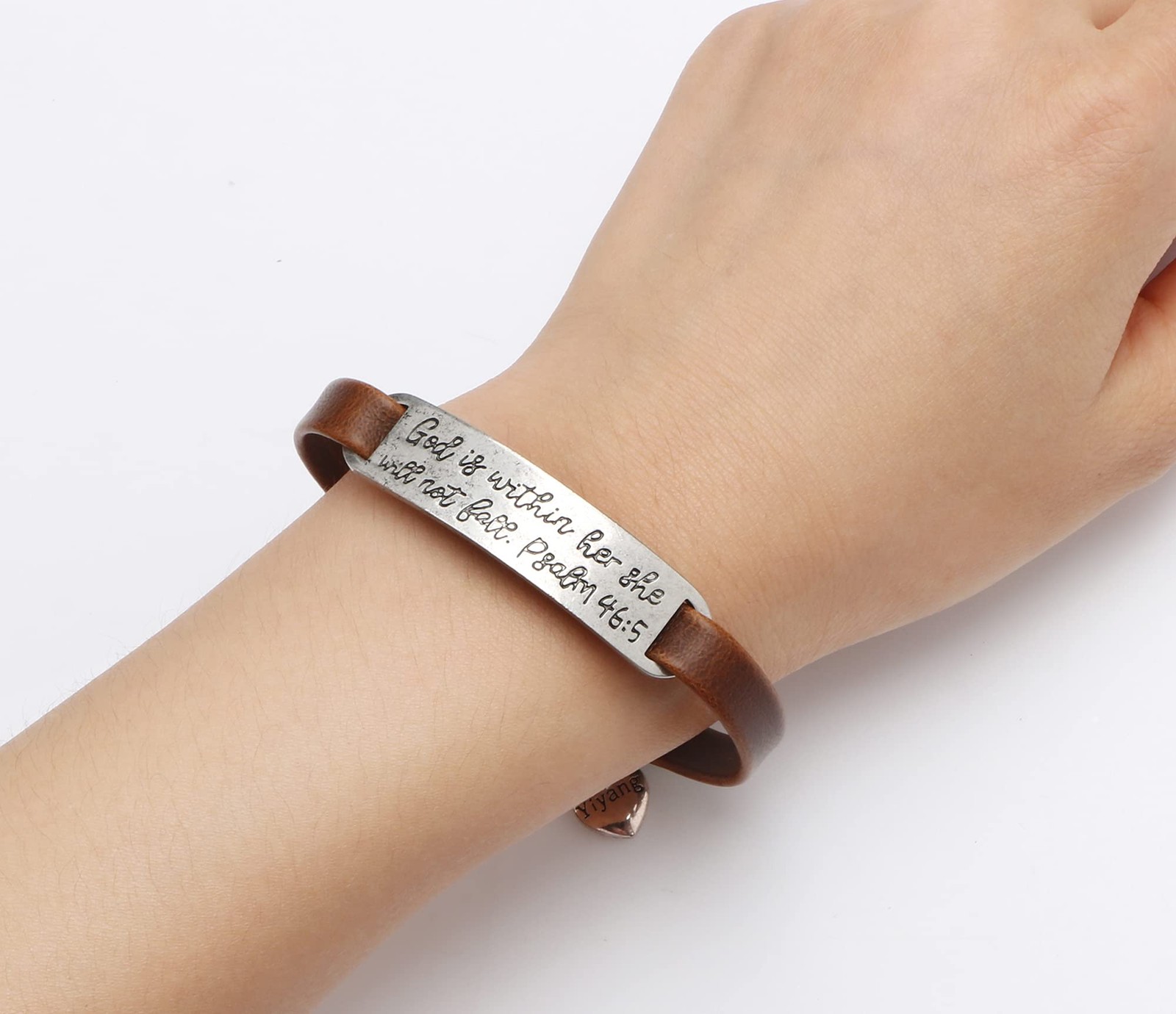 Christian Gifts for Women Engraved Ornament Jewelry Inspirational Vintage Stretc
