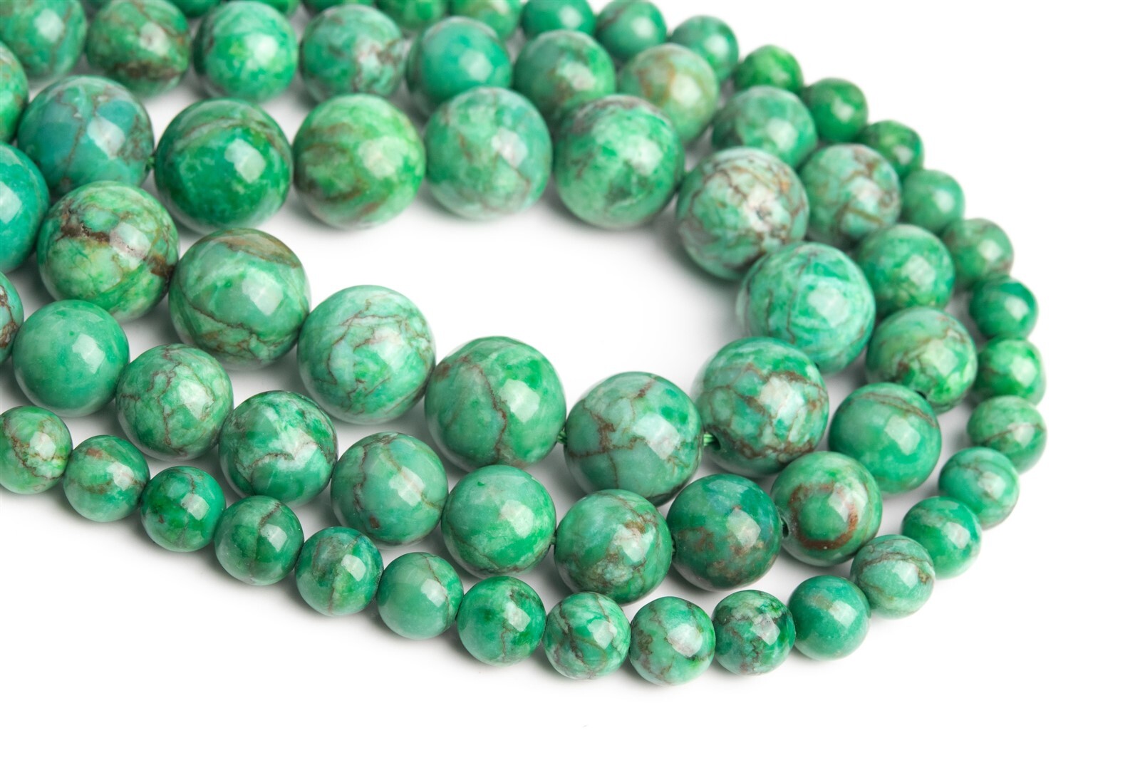 Grass Green Magnesite Turquoise Beads Round Gemstone Loose Beads 6/8/10MM