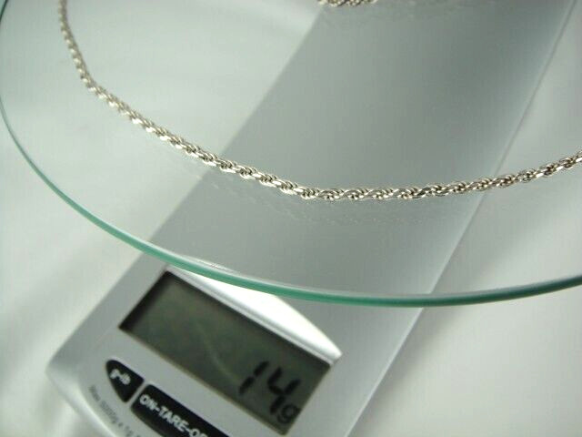 Sterling Silver – Stamped 30 in Rope Chain Necklace Italy 14 Gram