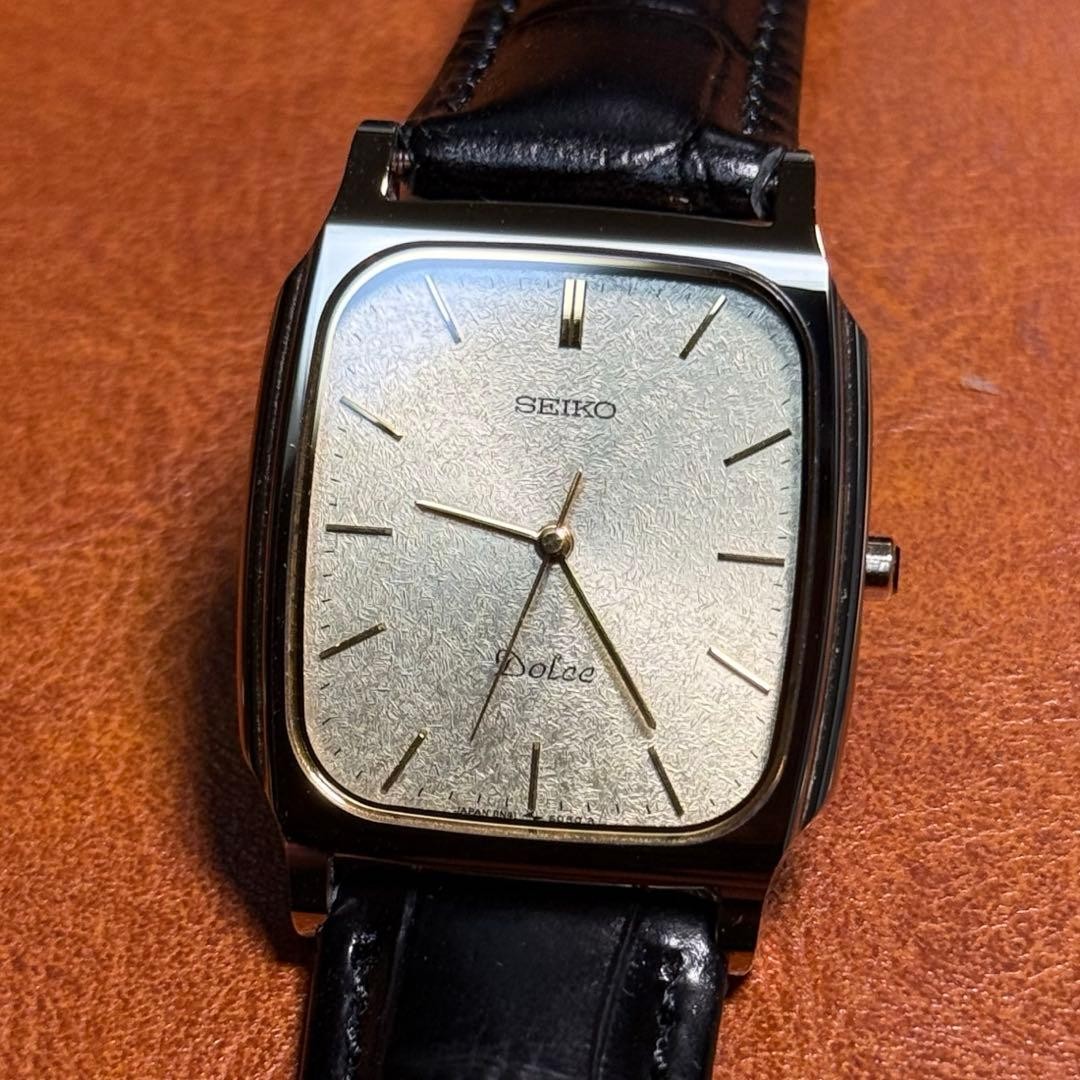 Seiko Dolce 8N41-5070 Rectangular Tungsten Quartz Watch 1990