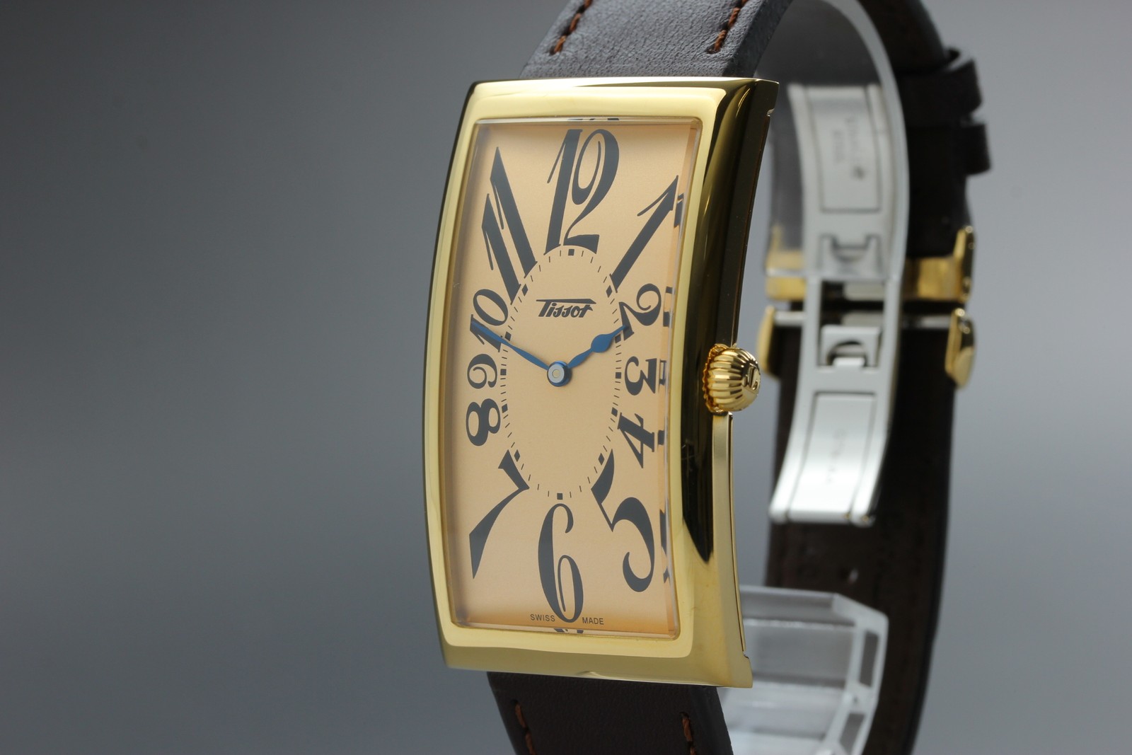 [Near MINT] TISSOT Heritage T117509A Gold Dial Banana Quartz Men’s Watch