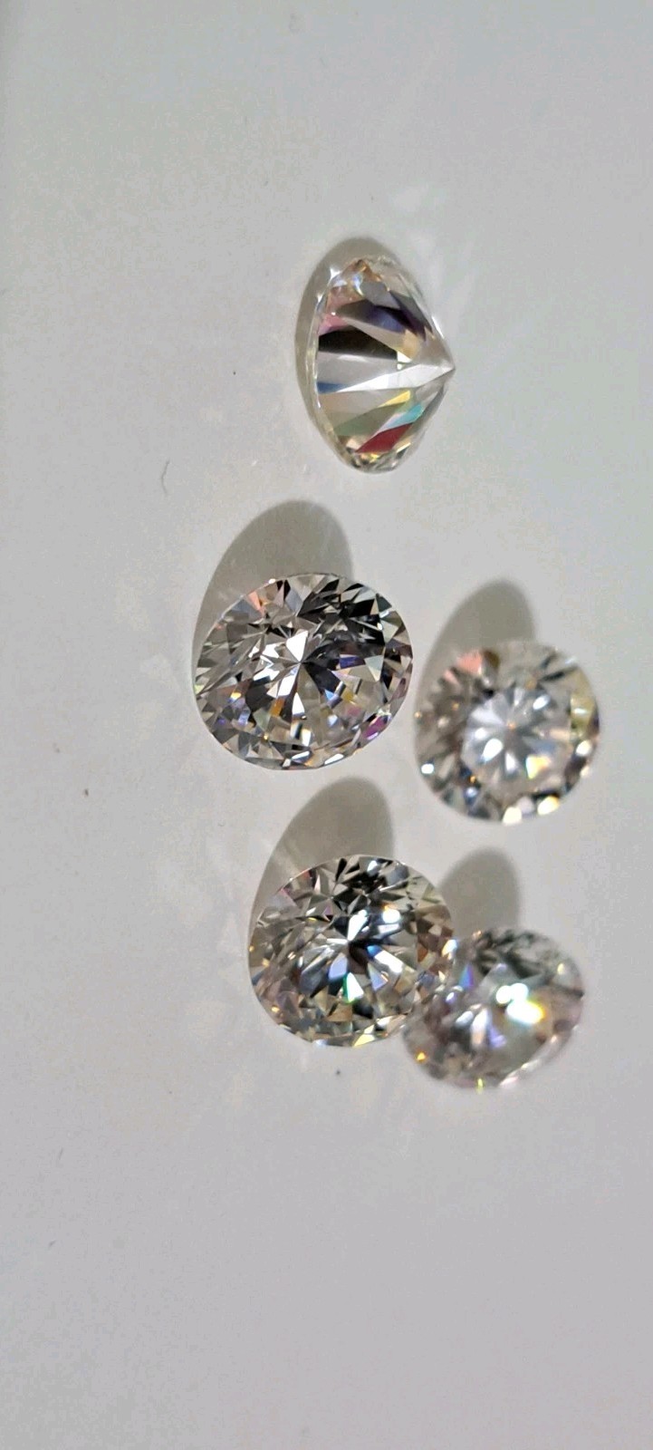 Lot of 5 Round CZ Stones 8.75mm Gemstones
