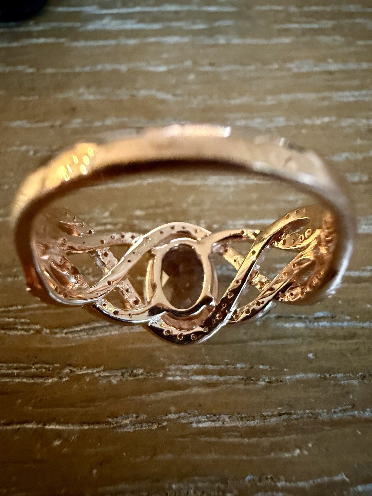 Brand New 1.90 Ct Morganite Ring In Rose Gold With .39ct Of Diamonds