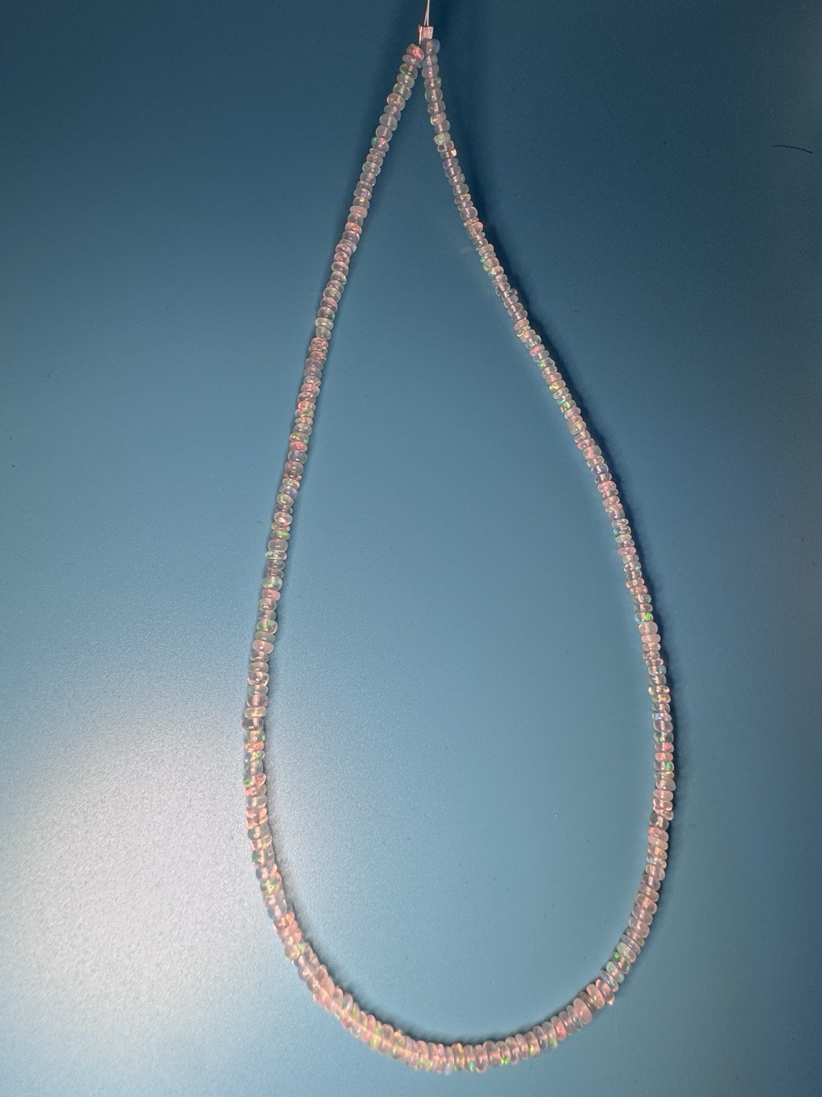 3.5 mm Ethiopia opal roundel Heishi 15in