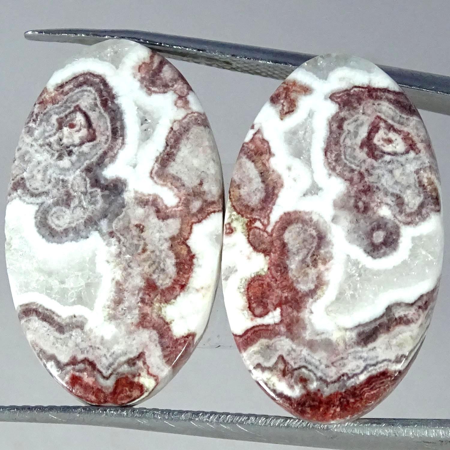 20.50Cts. AA+ Natural Rosita Jasper Pair Oval Cabochon Gemstone 14X24X3MM