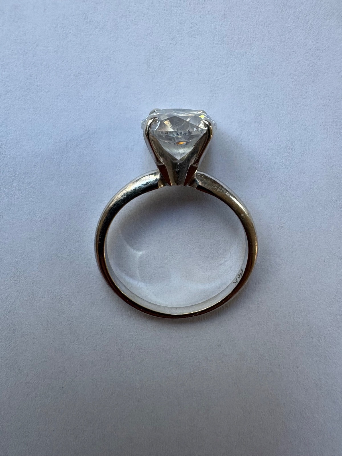 2.00 CT Natural Round Brilliant Diamond Engagement Ring 14K White Gold I/SI1