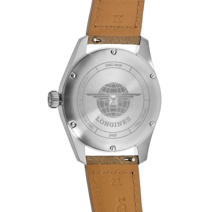 New Longines Spirit Automatic Green Dial Leather Strap Men’s Watch L3.811.4.03.2