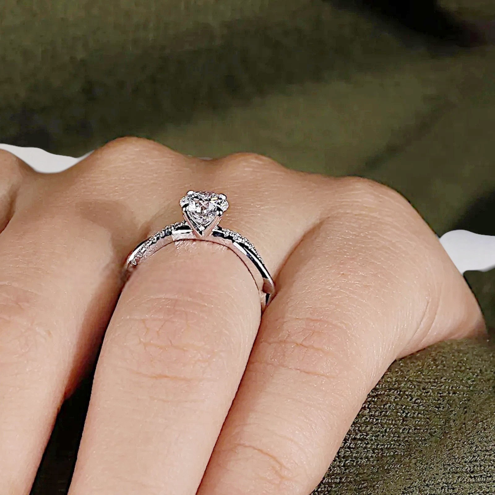 Certified 5.00 Cts. Round Shape White Diamond Ring In 925 Silver – Tariff Free