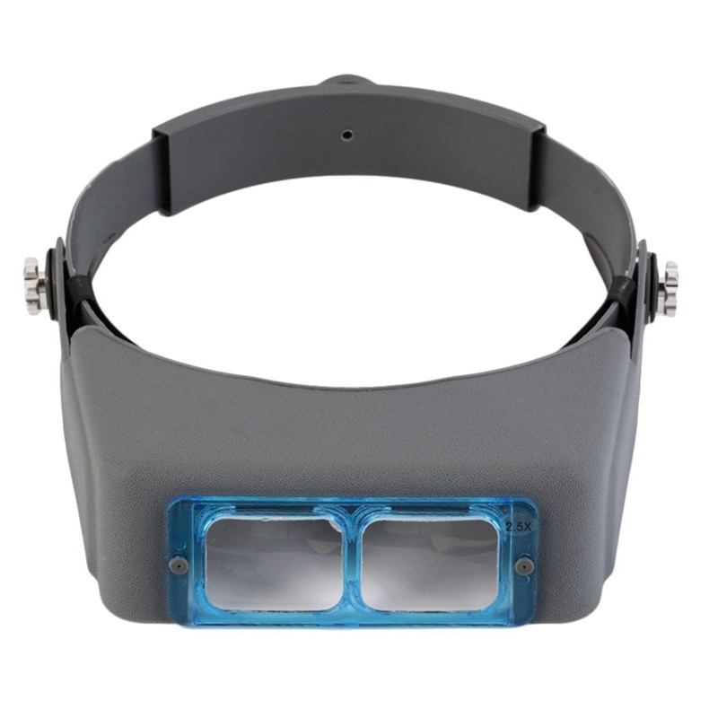 Headband Magnifier Headset Magnifying Visor with 4Glass Optical Lens Plates