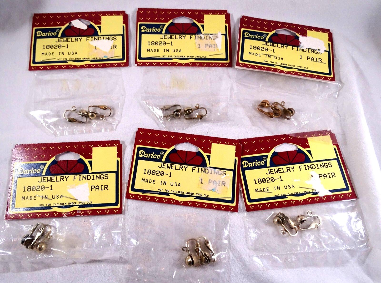 Darice Jewely Findings Pair 18020-1 Lot of 6