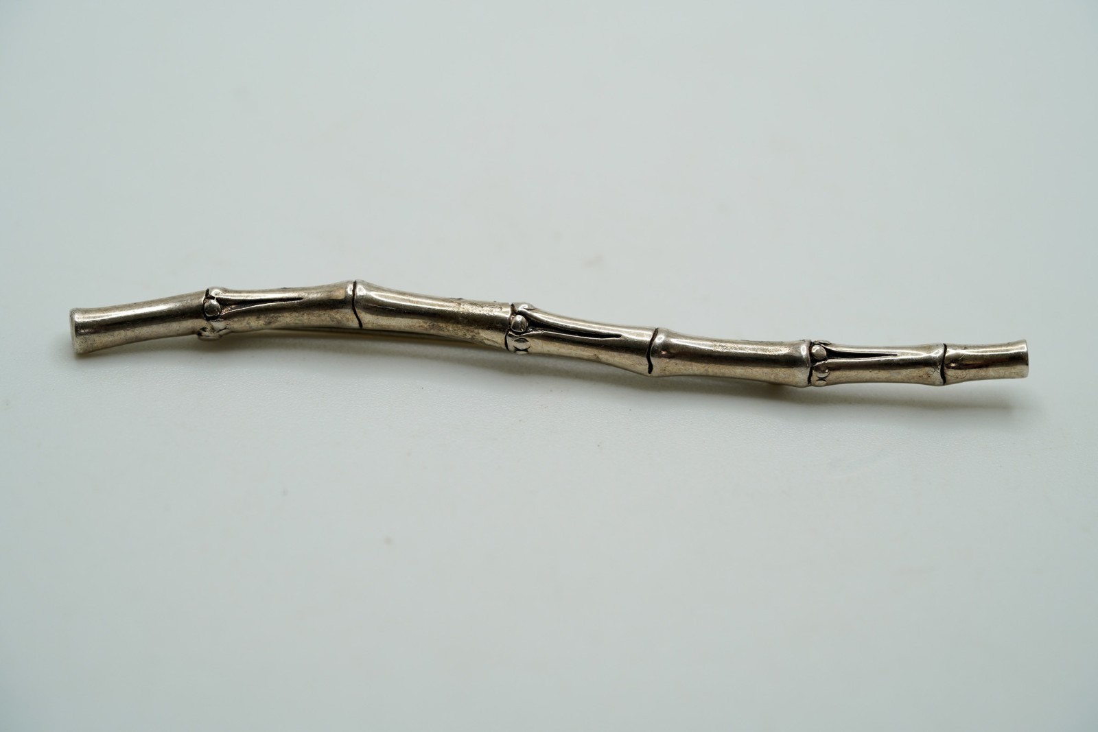 Vintage Sterling Silver John Hardy Bamboo Tie Pin / Brooch 7.2cm JB48