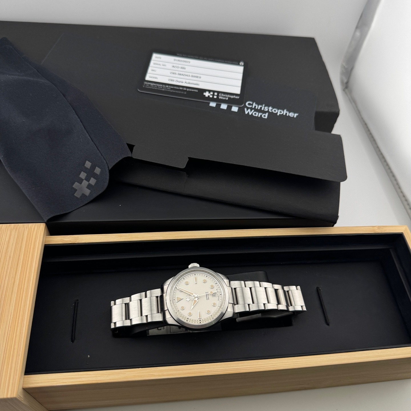 Christopher Ward C65 Dune White Cream Ivory Sand Dial 38mm Automatic Discontinue
