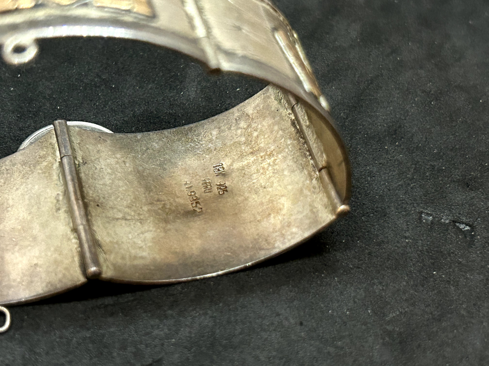 18K Gold 925 Sterling Peruvian Handmade Bracelet 7in – 30.0g