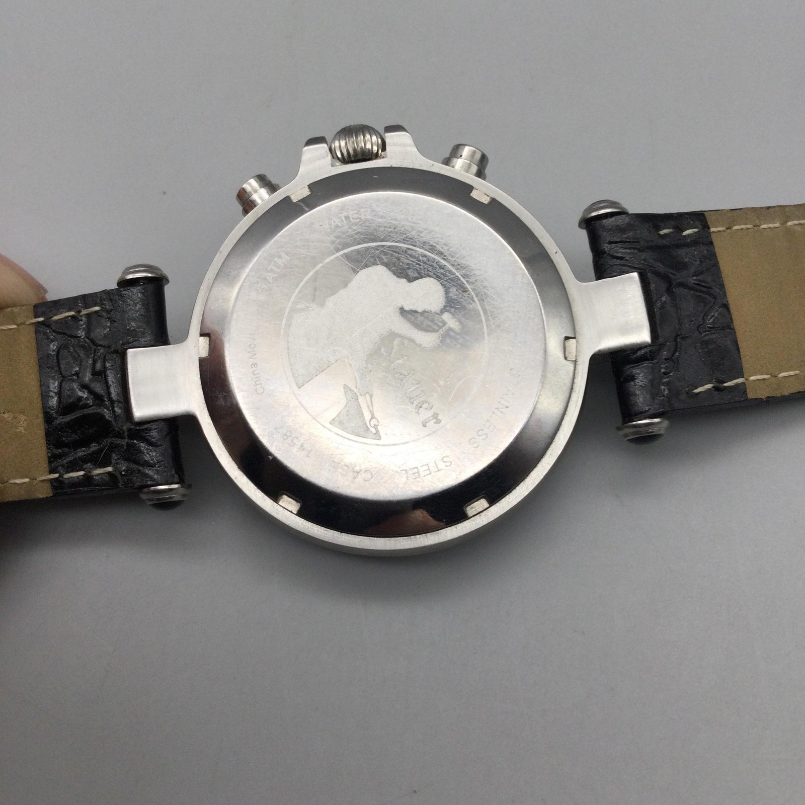 Stauer 27 Jewels Mens Watch 37mm Noire Moon Phase Day Date Month Automatic
