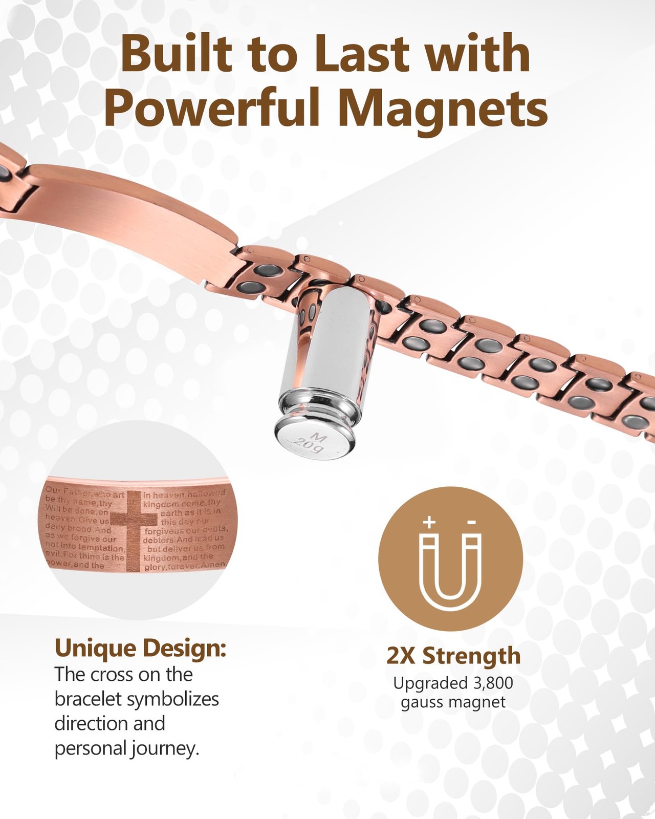 Men’s Bracelet Magnetic Therapy Arthritis Pain Relief Pure Solid Copper Bangle
