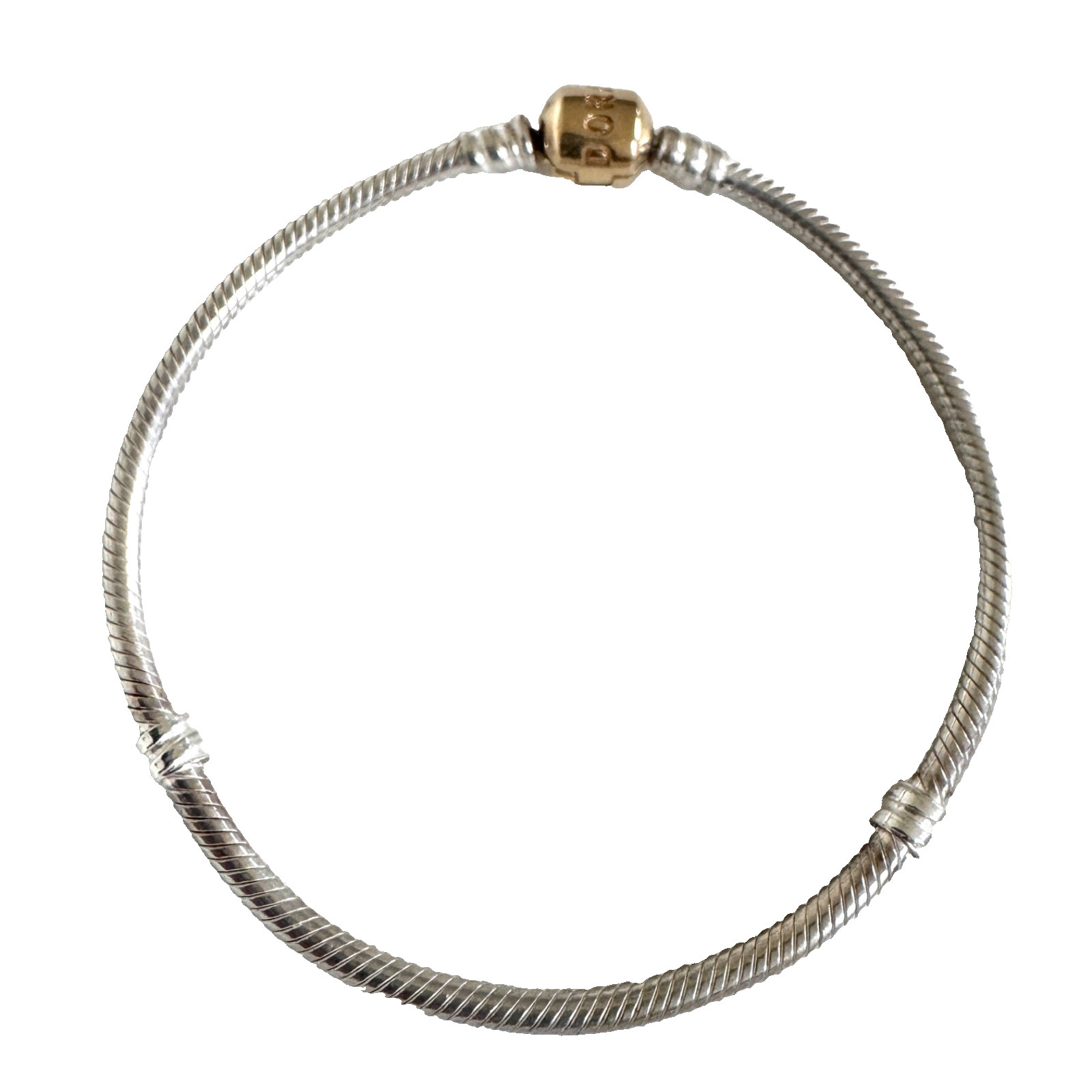 Authentic Pandora 14k gold Clasp Two Toned Bracelet 590702HG – 21cm or 8.3″