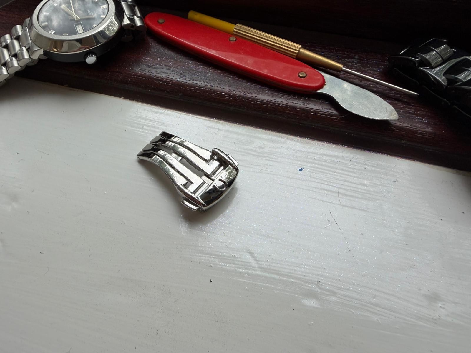 for Seamaster Speedmaster Deployment Clasp Buckle Fits To Leather Rubber strap