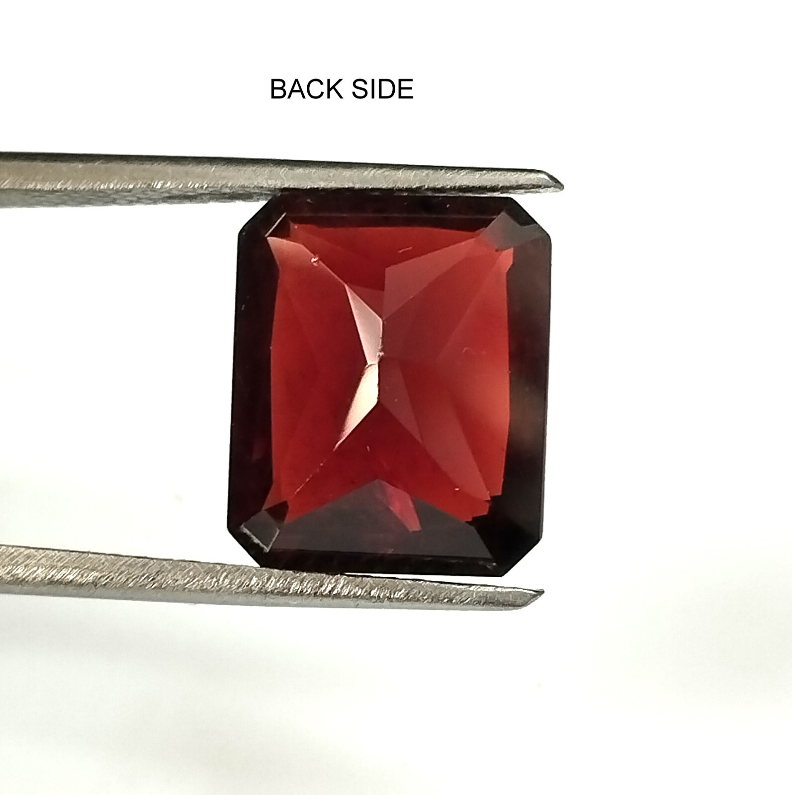 Red Garnet Emerald Cut 12X10 mm Faceted Princess Cut Natural Untreated Gemstone