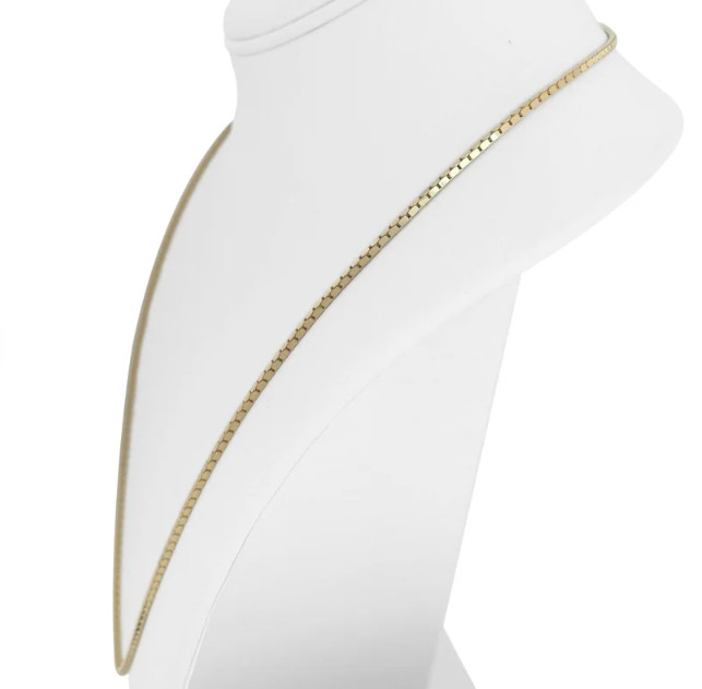 14k Yellow Gold 16″ Box Link Pendant Chain/Necklace 1.4mm 6 grams (BOX073)