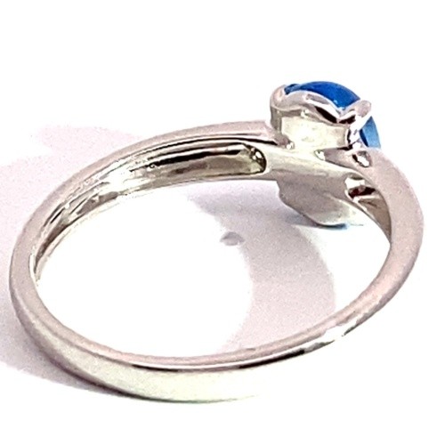 Blue Topaz Ring 750 White Gold Ocean Blue…Sweet Temptation…Made in Italy…
