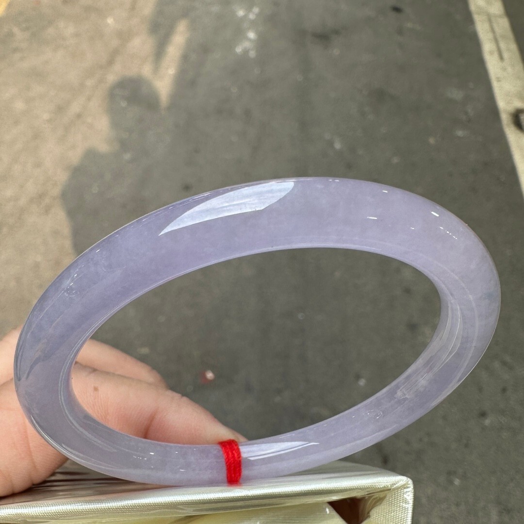 Nature ice Lavender&Purple Myanmar Jade jadeite bracelets Bangle 53mm