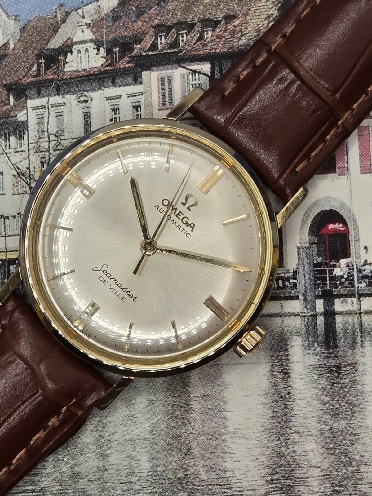 1962 Vintage Omega Seamaster Deville 14k Gold Filled 34mm Automatic Classic Chic
