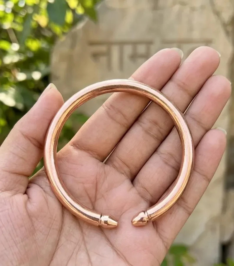 1 Pc Pure Copper Bangle, Unisex Cuff Bracelet, Healing Bangle Openable