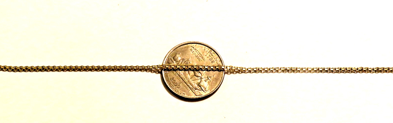 REAL solid 18K 750 Yellow Gold fancy flat links chain 20.5″ long woman ITALY