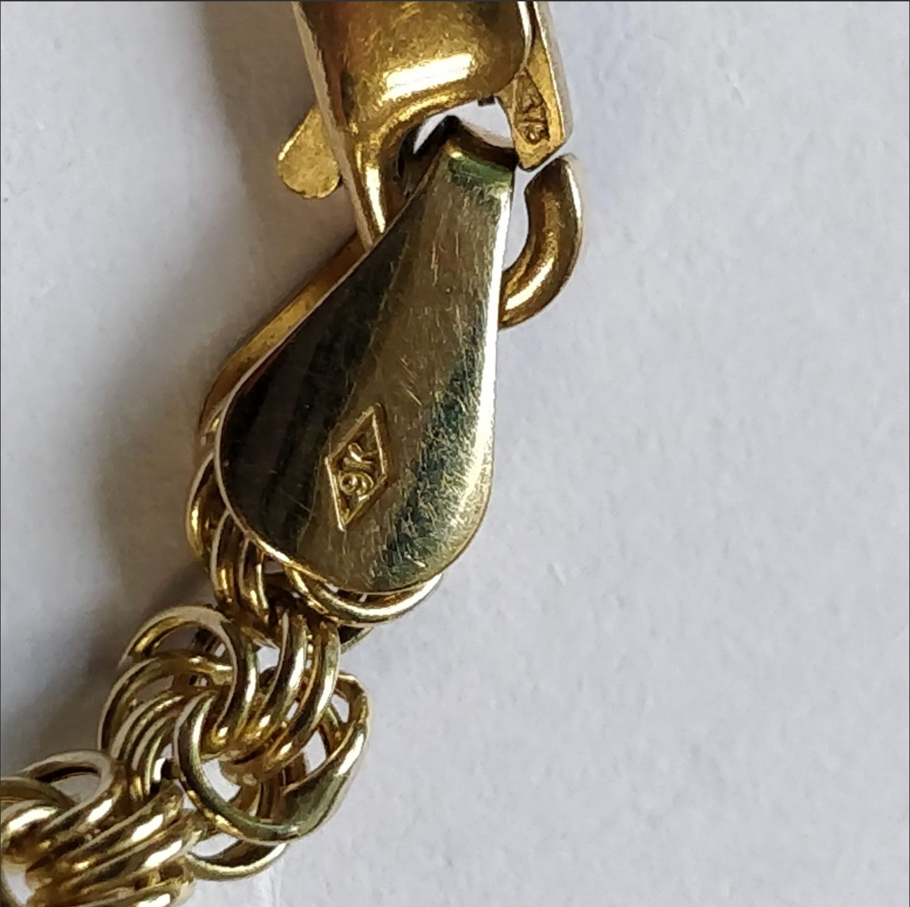 9ct Gold Double Link Neck Chain L 44.5cm 6.80g