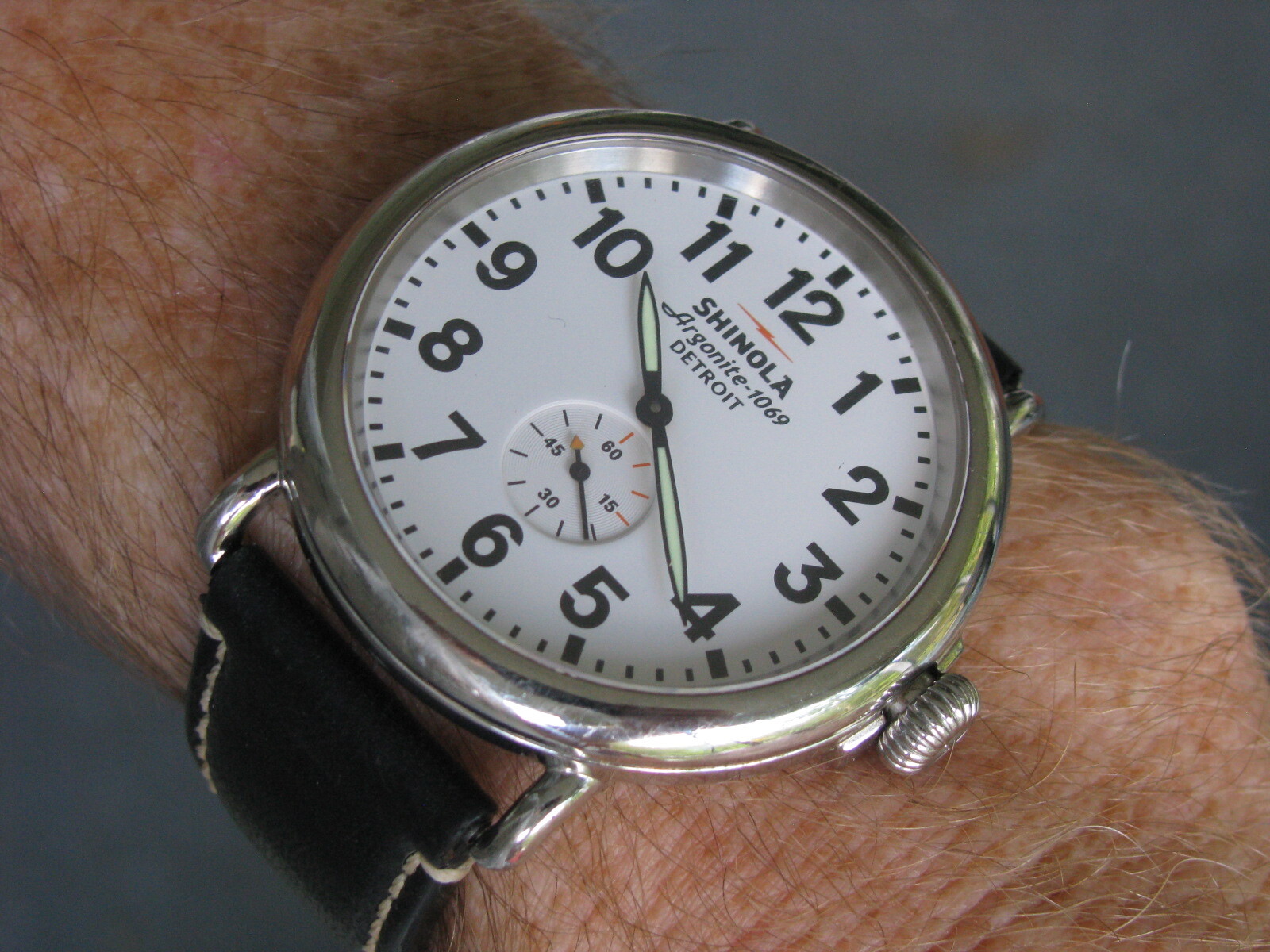 Shinola Argonite 1069 Runwell Stainless Steel 47mm Wrist Watch Detroit MI w/Box