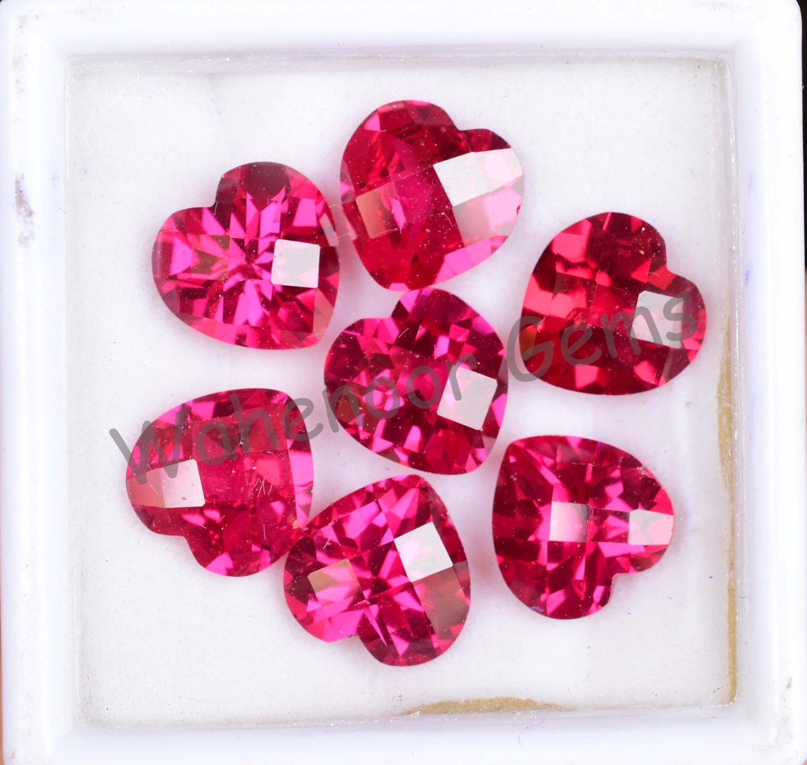 7 Pcs Natural MOGOK Red Pink Ruby 9.80 mm Certified AAA+ Loose Gemstone