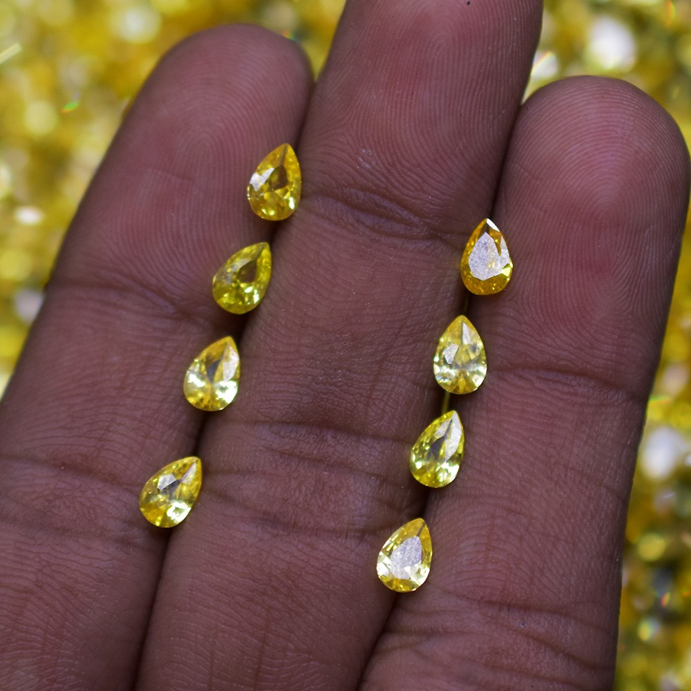 Certified Natural Yellow Sapphire Pear Cut 7×5 mm 12.00 Ct Gemstone For Gift