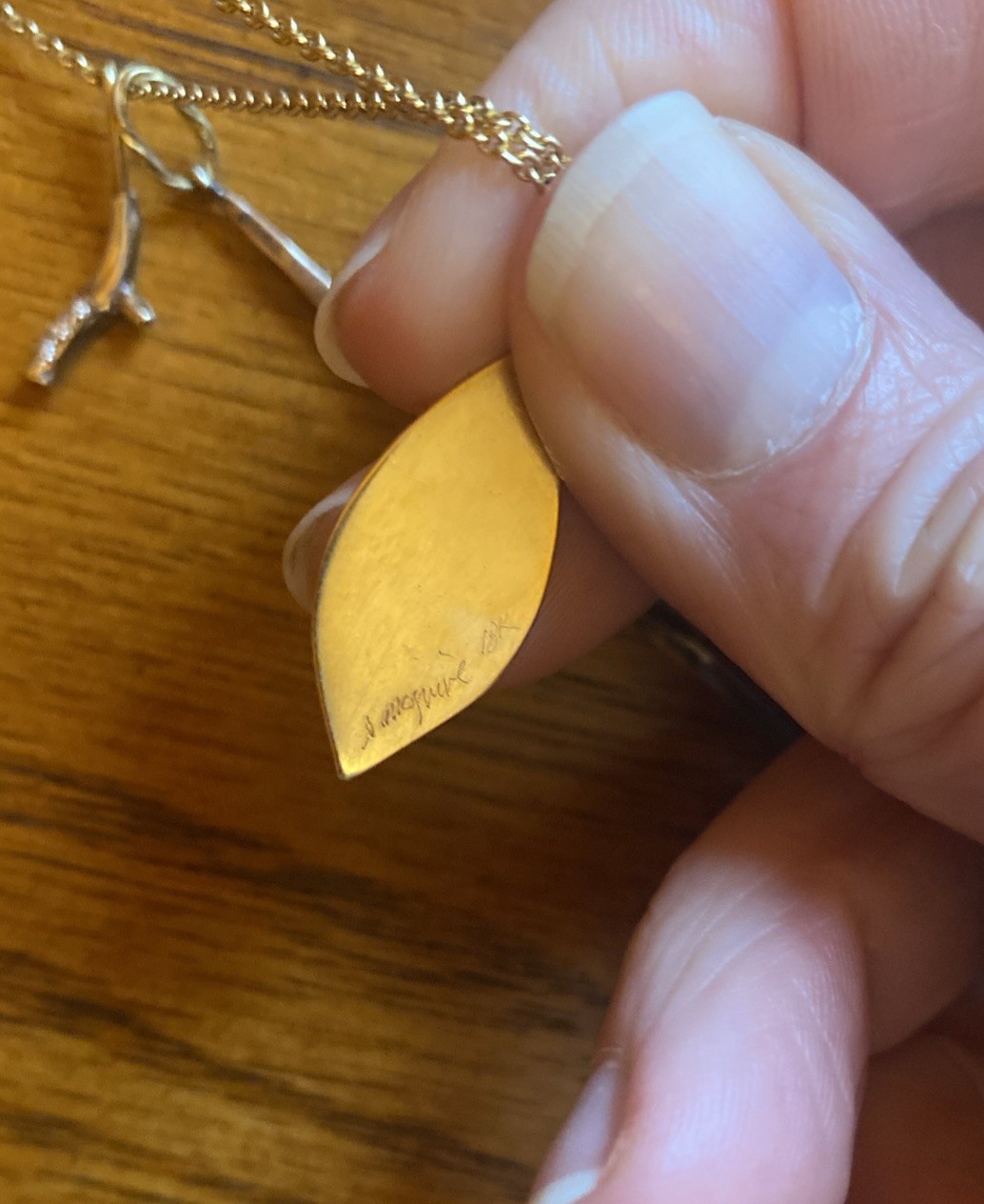Sarah McGuire Studio Gold Long Necklace with Three Mixed Metal Pendants