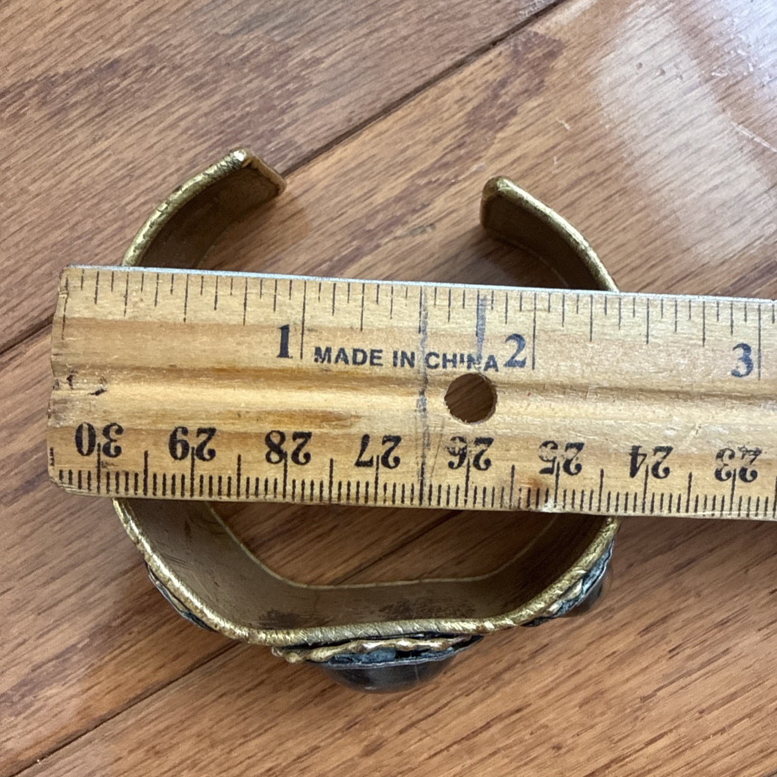 Metal Cuff Bracelet Artsy Looking; Unsure Of Metal Types