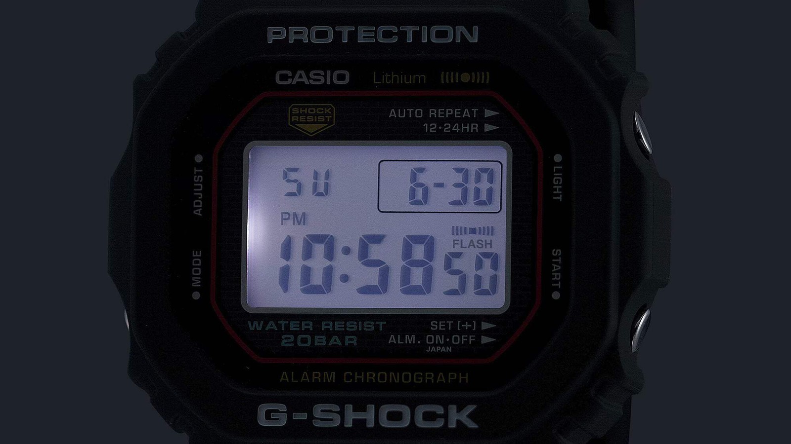 CASIO G-SHOCK DW-5000R-1A DW5000 BLACK “ORIGIN” DIGITAL WATCH