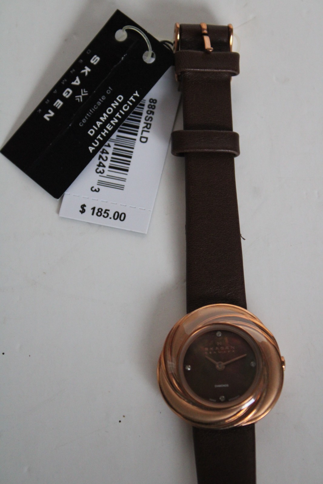 Women’s Skagen Denmark Inspired Diamond Watch, 885SRLD, (NEW)