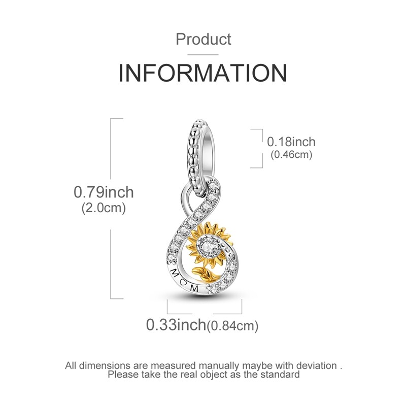 Optional Original 925 Sterling Silver Flowers Charms AAA CZ For Women Bracelets