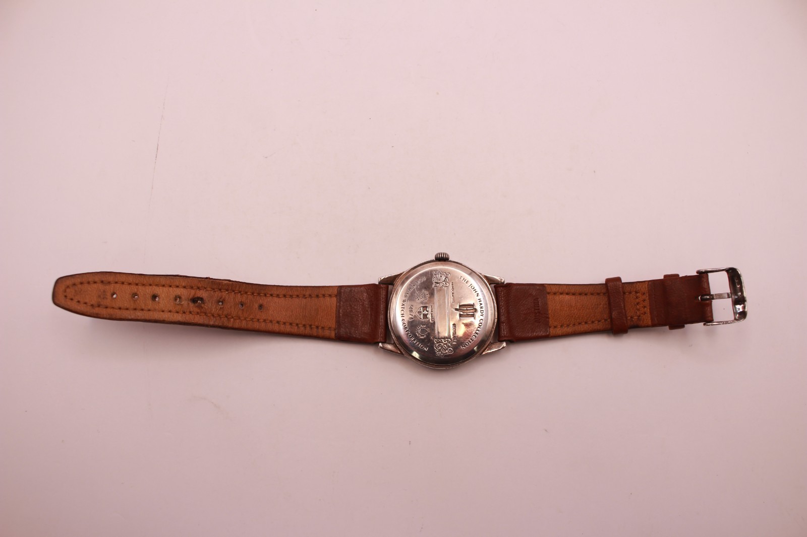 John Hardy Sterling Silver 925 Woven Bedeg Model 4874 Round Quartz Watch
