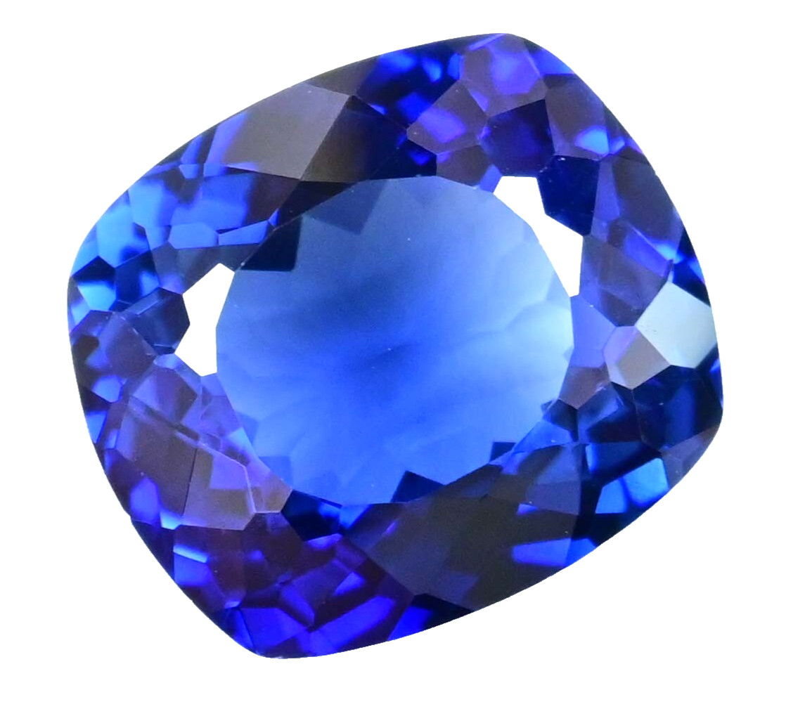 17.95 Ct Natural Flawless Ceylon Blue Sapphire Cushion Certified Loose Gemstone