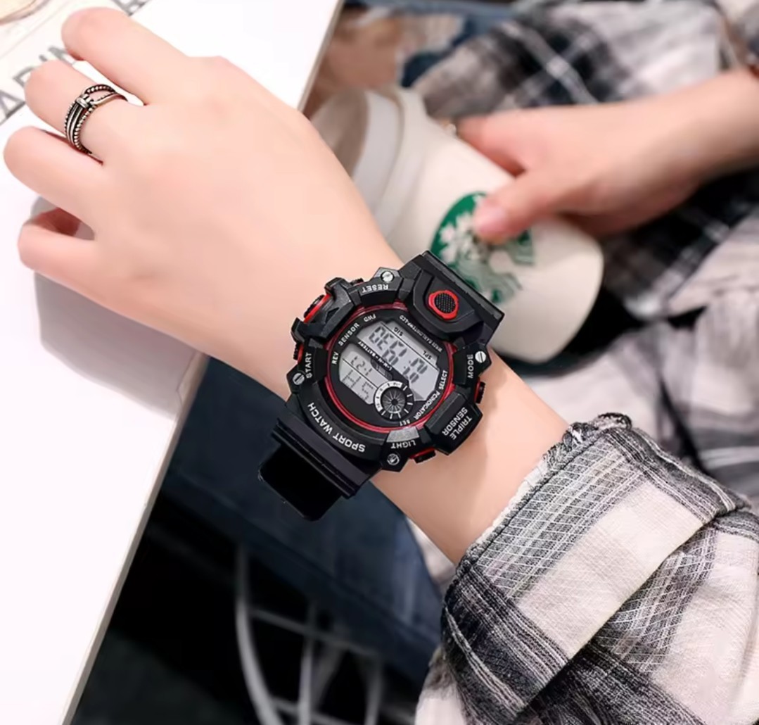 Male and female sports electronic watch