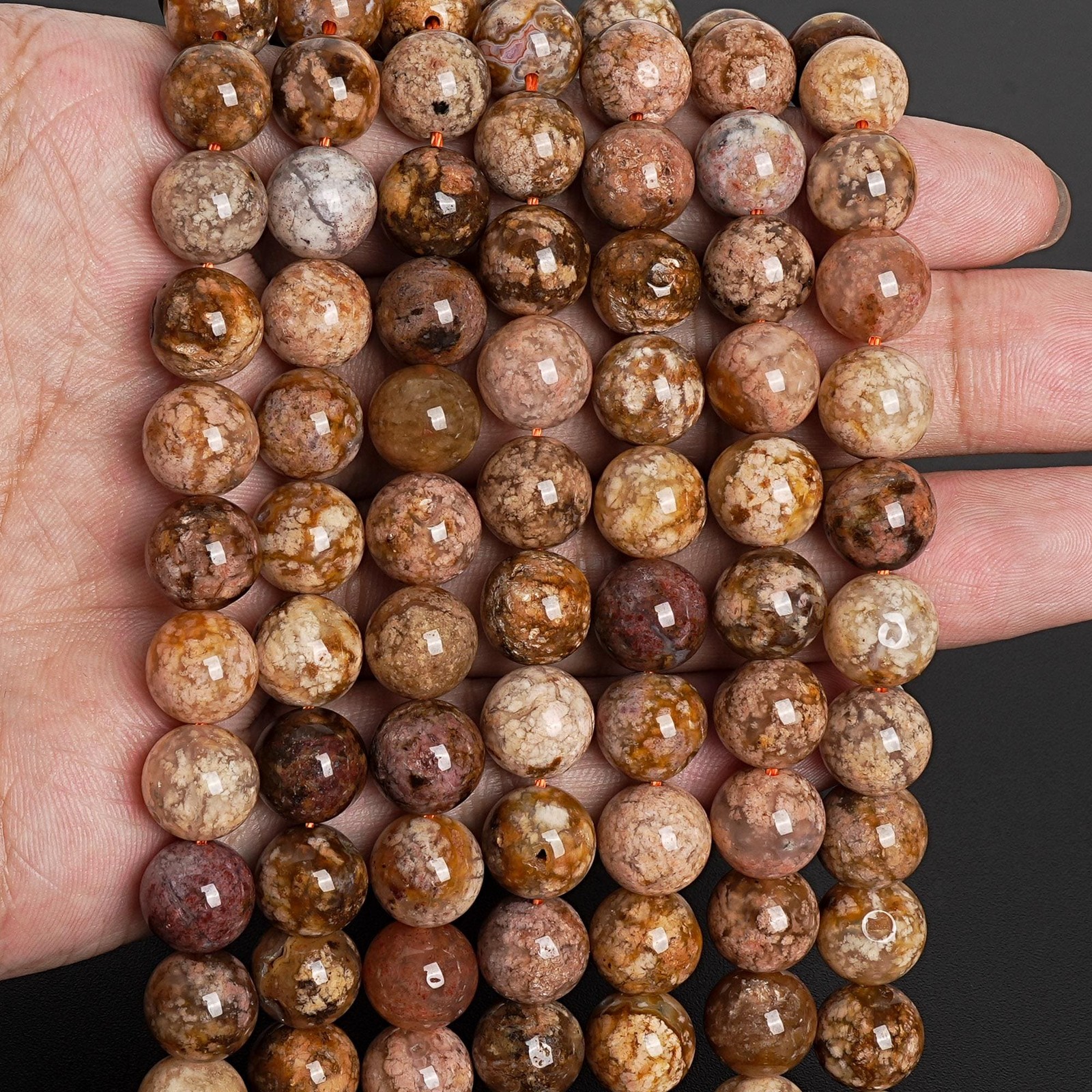 Cherry Blossom Agate Beads Natural A+ Gemstone Round Loose Beads 6MM 8MM 10MM