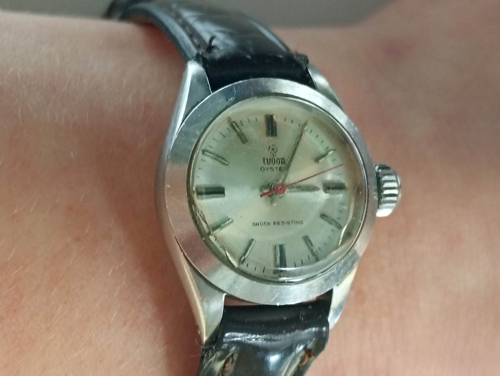 Tudor Princess Watch Red Seconds Arm 1958