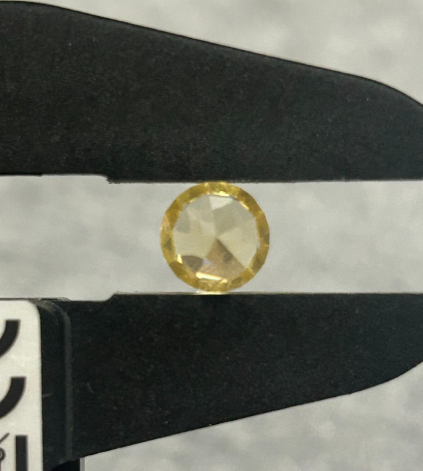 Vintage Star Cut Synthetic Citrine 8.7mm 2.4ct Lab Quartz Gemstone