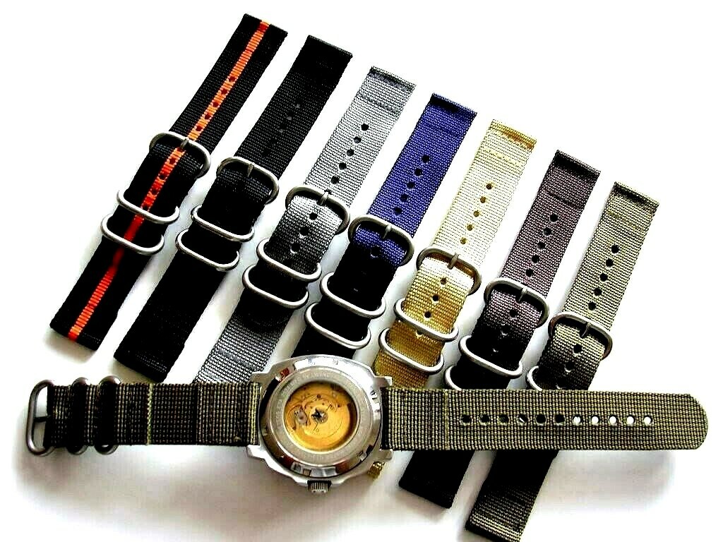 NATO ® 2pc Ballistic Nylon Military g10 sport UTC watch band strap IW SUISSE USA