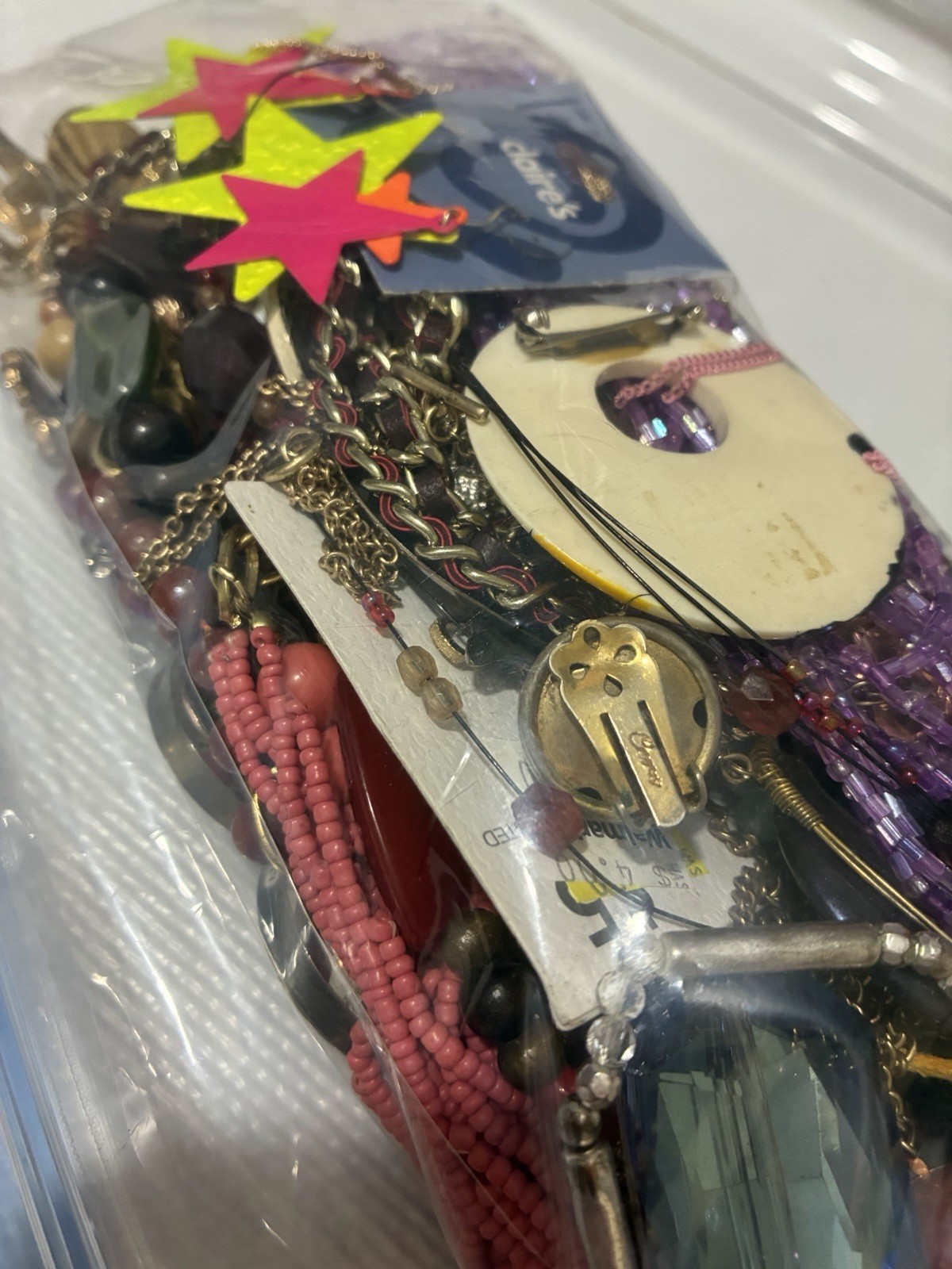 Mixed Costume Jewelry Lot Unsorted Variety Bag 1.45lb lot #5
