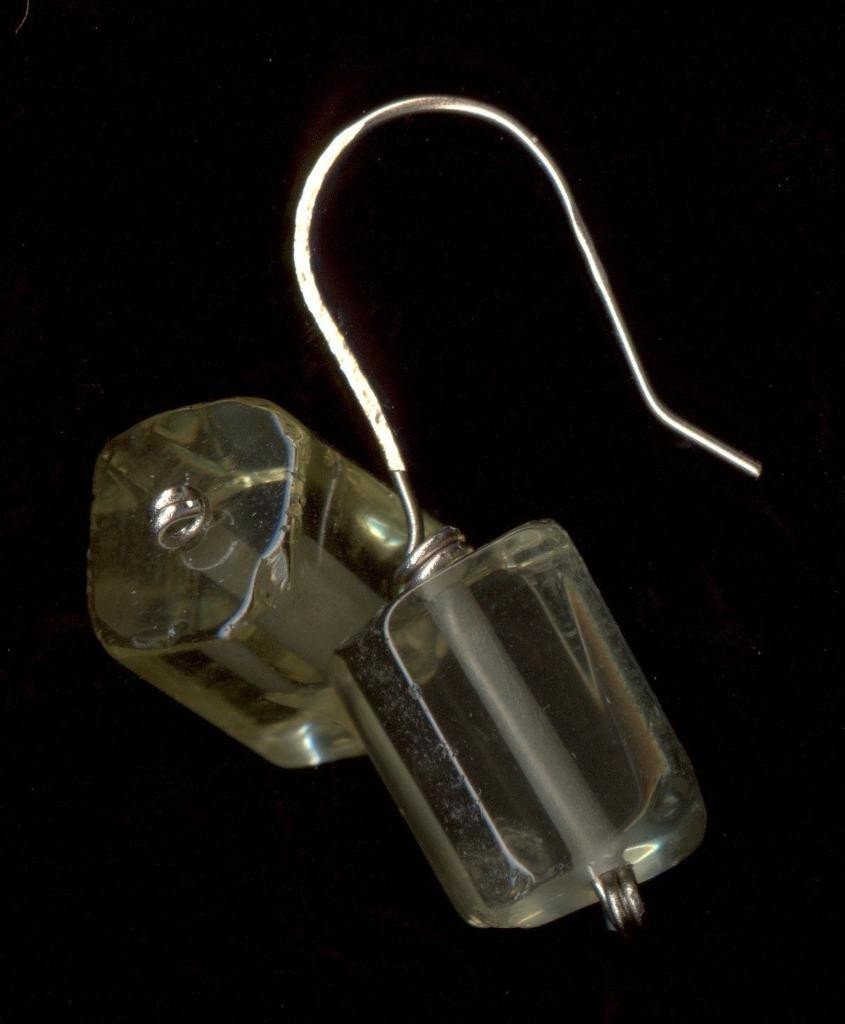 14K 2.6 Gram Solid White Gold 11.9 Carat Bead Natural Citrine Hook Earrings #db