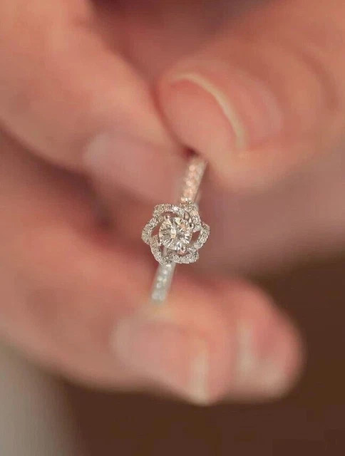 Women’s Wedding Ring 14K White Gold Plated 1.60Ct Round Cut Lab Grown Diamond