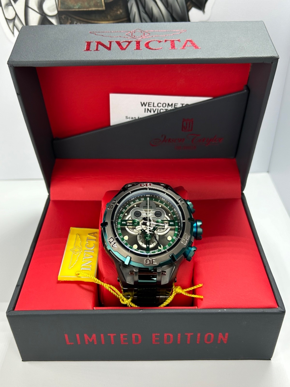 Invicta Jason Taylor 38072 Subaqua Swiss Chrono LOW LTD ED #103/999 MINT W/Box